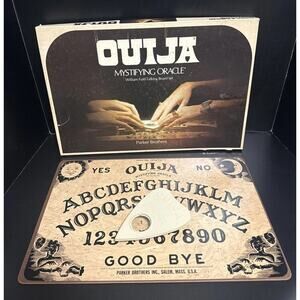 Ouija Mystifying Oracle Board Game William Fuld Parker Brothers Wood Board 1972